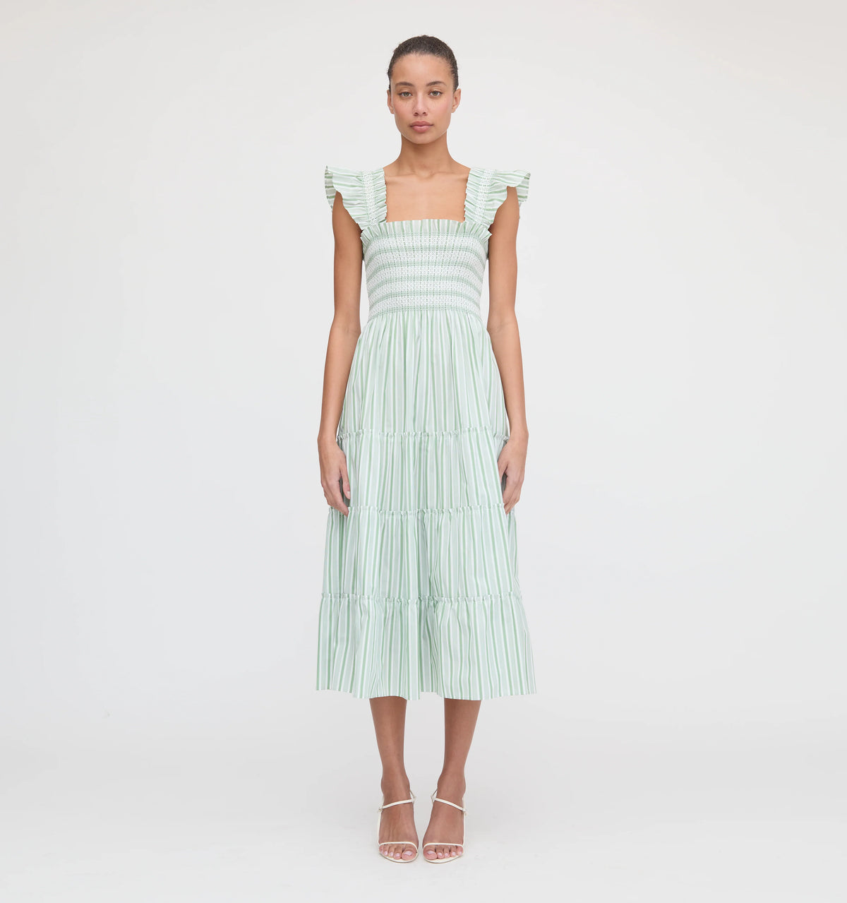 CouturebudThe Ellie Nap Dress - Apple Green Stripe