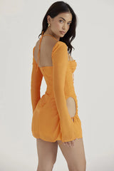 Chiffon Halter Mini Dress