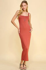 Square Neck Tank Maxi Dress