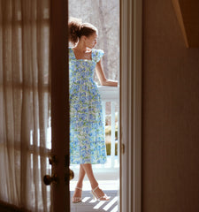CouturebudThe Hill House x La Coqueta Ellie Nap Dress - Blue Watercolor Hydrangea