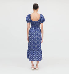 Couturebud The Louisa Nap Dress - Navy Trellis