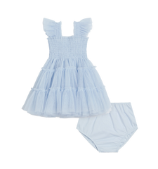 Couturebud The Baby Tulle Ellie Nap Dress - Powder Blue Tulle