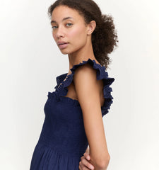 Couturebud The Ellie Nap Dress - Navy Poplin