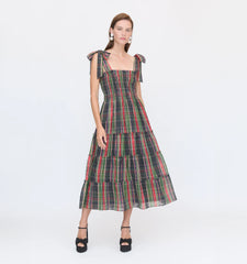 Couturebud The Ribbon Ellie Nap Dress - Tartan Lamé