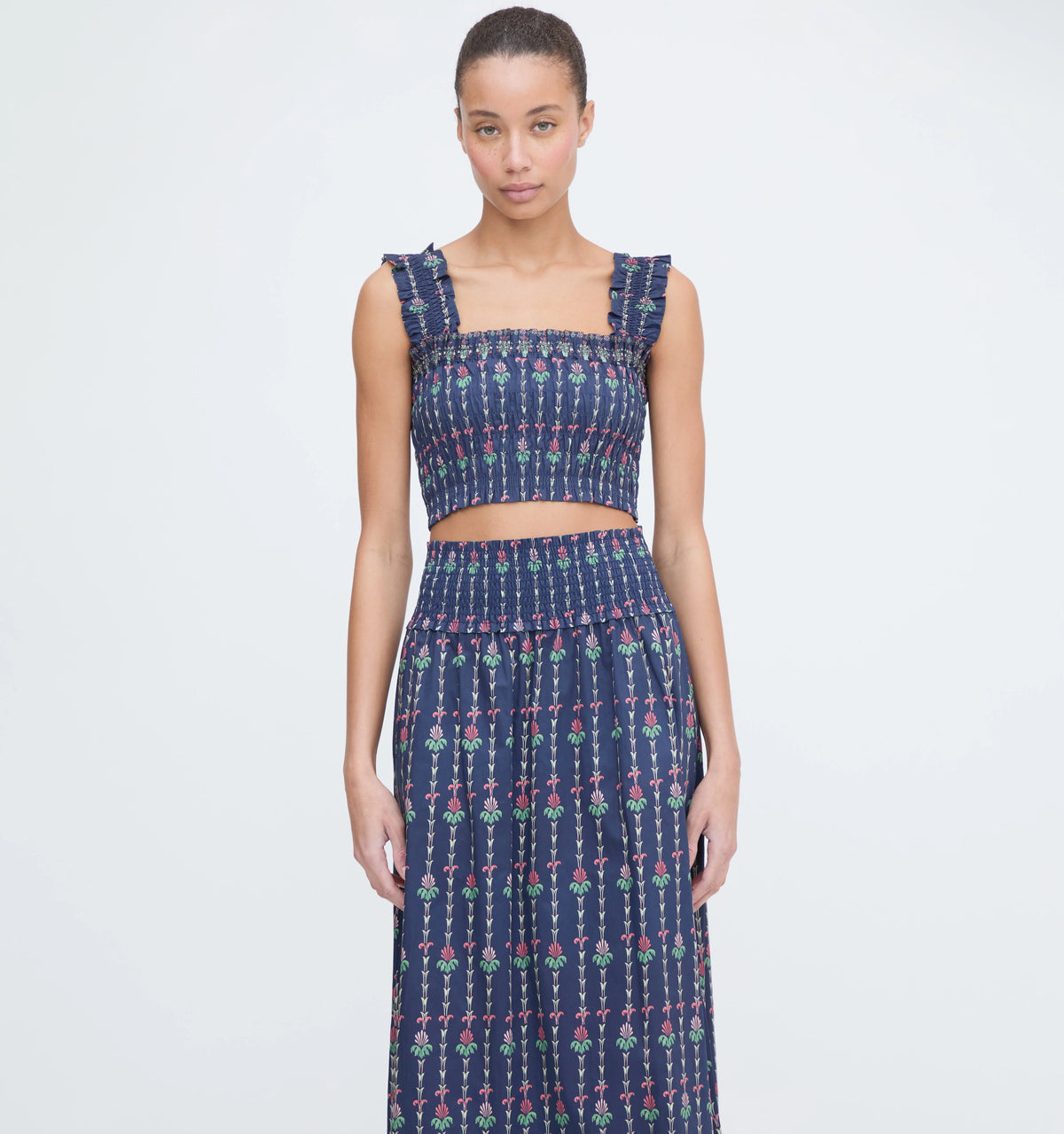 CouturebudThe Azalea Nap Top - Navy Trailing Fern