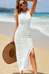 Alvisa Halter Neck Eyelet Dress