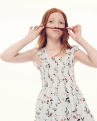 Couturebud The Tiny Ellie Nap Dress - Pond Floral Poplin