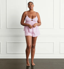Couturebud The Perri Sleep Tank - Bubblegum Gingham