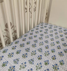 CouturebudThe Crib Sheet - Blue Block Print