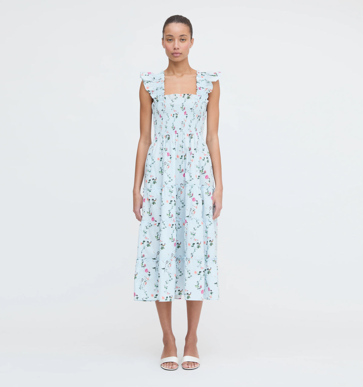 Couturebud The Ellie Nap Dress - Pond Floral Poplin