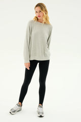 Andie Fleece Sweatshirt - Heather Grey