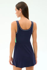 Martina Rigor Color Block Dress - Indigo/Spearmint