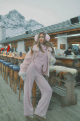 Couturebud x MAX&MOI Billie Pant - PINK CASHMERE AND PINK FUR TRIM