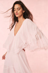 Collia Silk Maxi Dress - PALE PINK