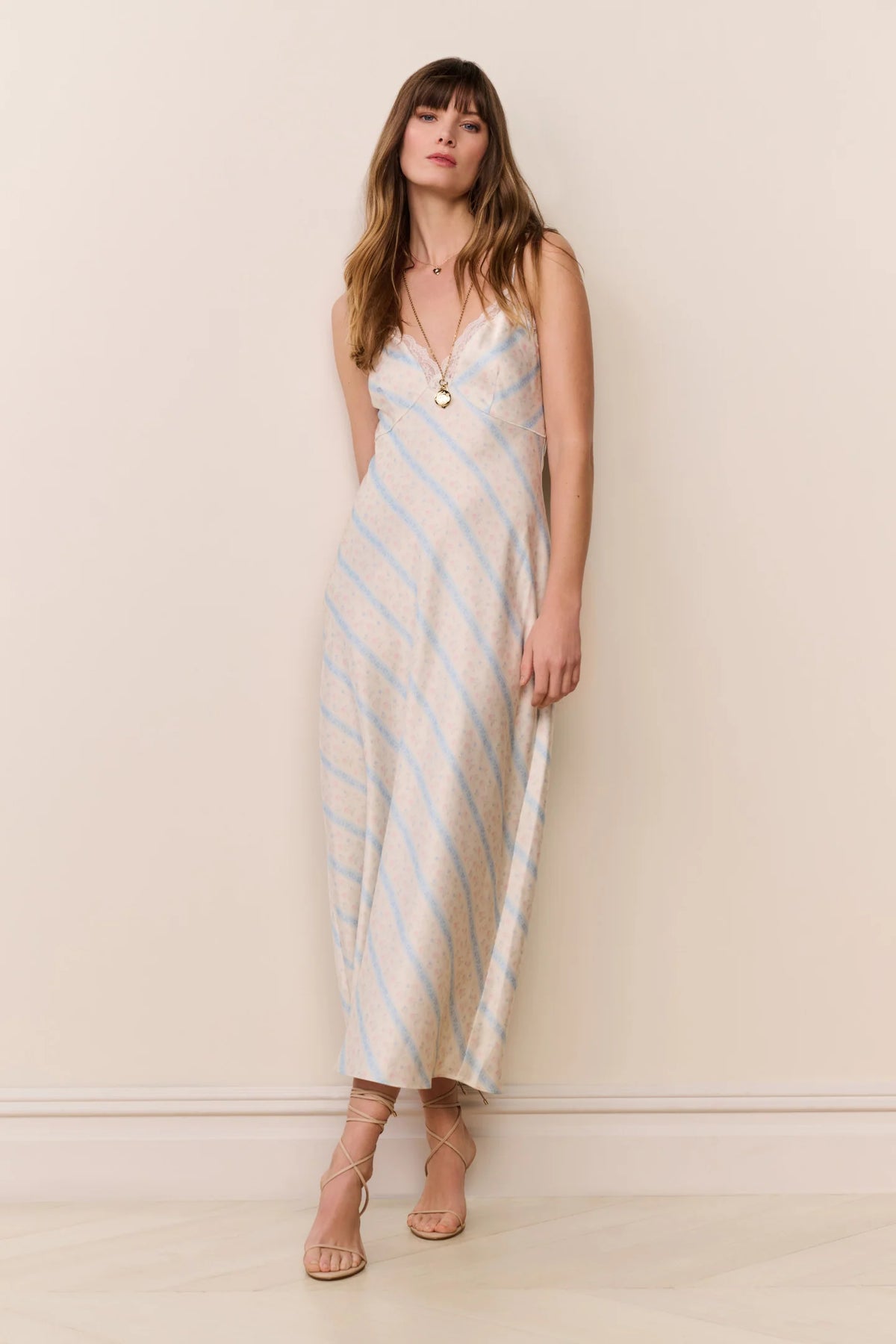 Manuela Floral Stripe Maxi Dress