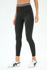 Bailey Active Rib High Waist 7/8 - Heather Graphite