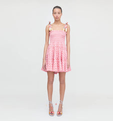 Couturebud The Ribbon Charlotte Nap Dress - Pink Cala Check