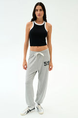 Kiki Rib Crop Tank - Black/White