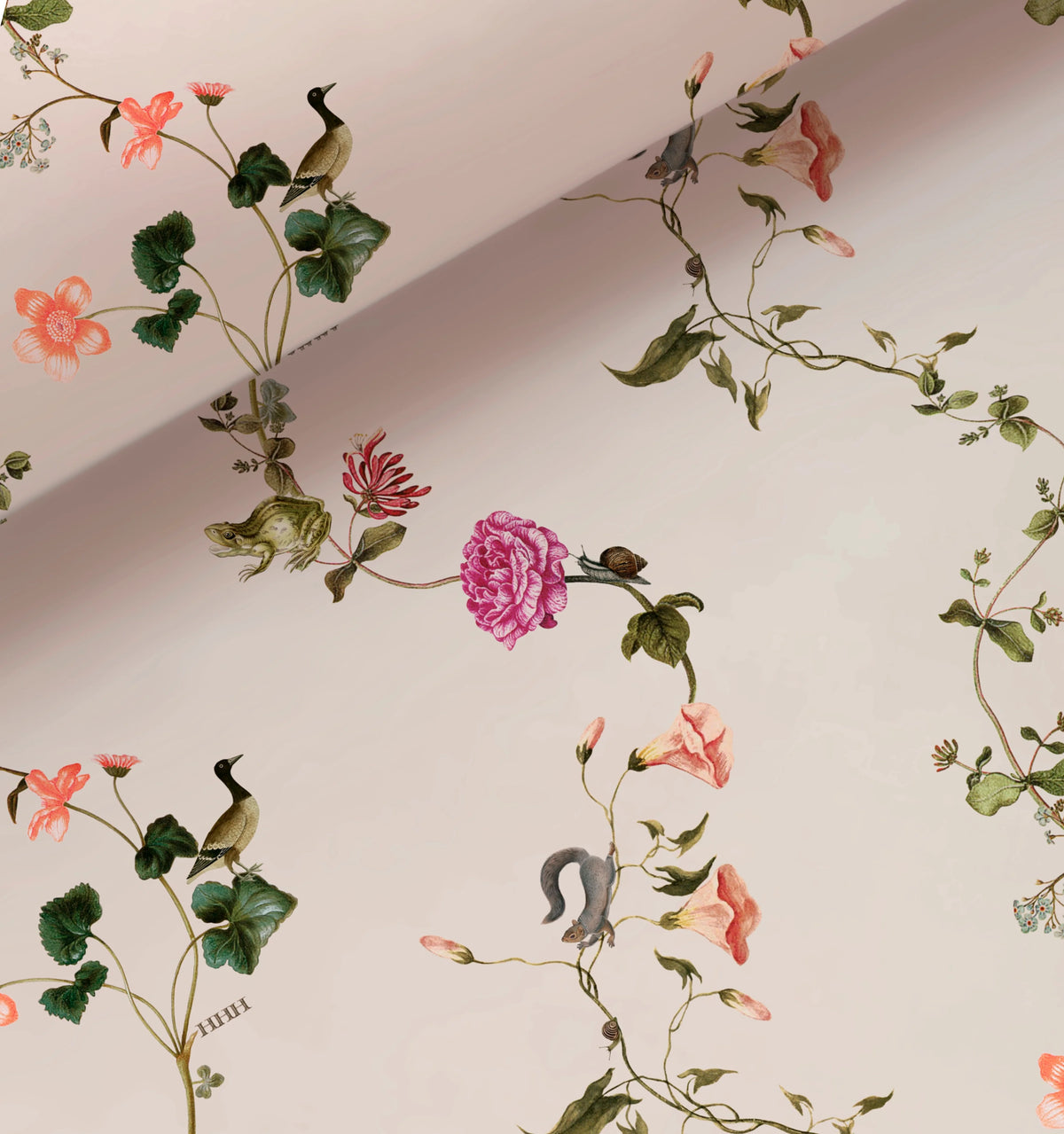 Couturebud Clay Coated Wallpaper - Shell Pond Floral