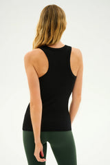Kiki Rib Tank Full Length - Black