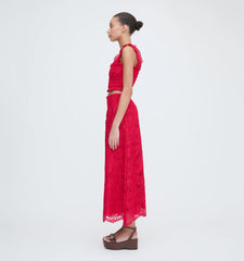 CouturebudThe Azalea Nap Top - Cerise Lace