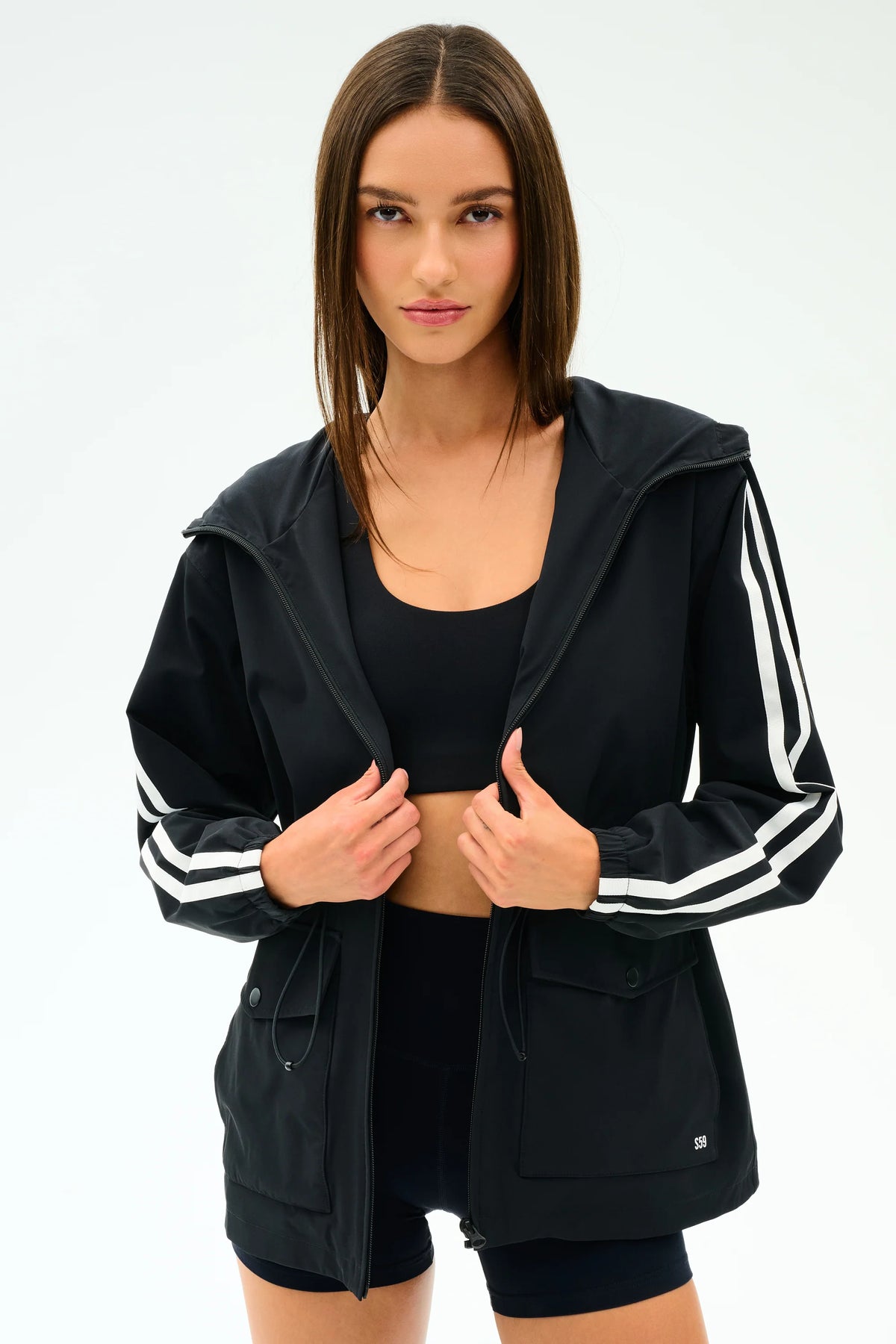 Reggie Water Repellent Jacket - Black/White