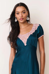 Taylis Satin Lace Maxi Dress