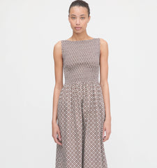 Couturebud The Cosima Nap Dress - Chocolate Circular Lattice