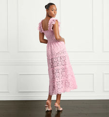 Couturebud The Lace Ellie Nap Dress - Pink Lace