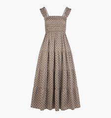 Couturebud The Kimmy Nap Dress - Chocolate Circular Lattice
