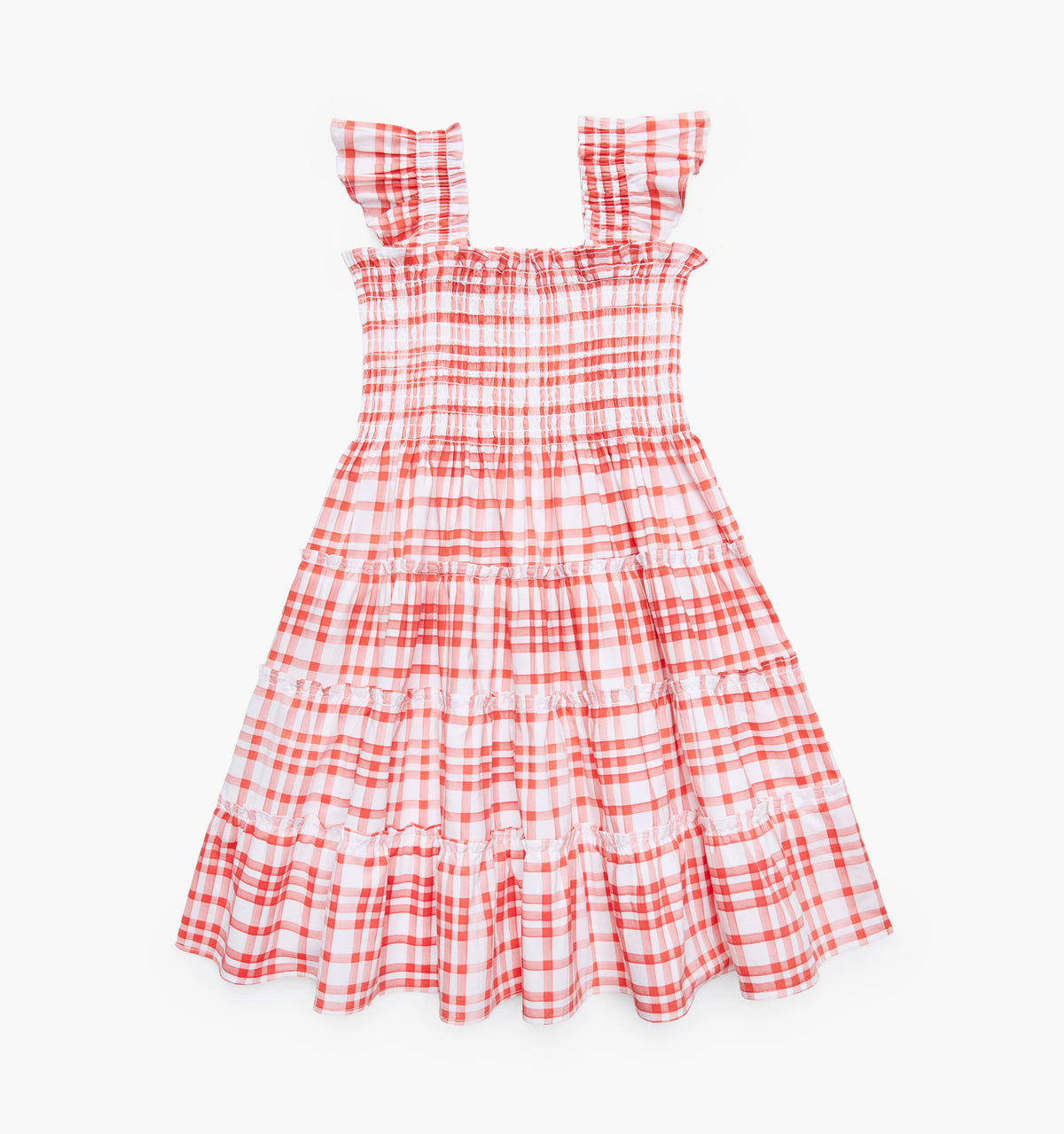 Couturebud The Tiny Ellie Nap Dress - Cherry Watercolor Gingham