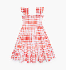 Couturebud The Tiny Ellie Nap Dress - Cherry Watercolor Gingham
