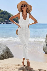 Hollow Out Sleeveless Sweater Dress