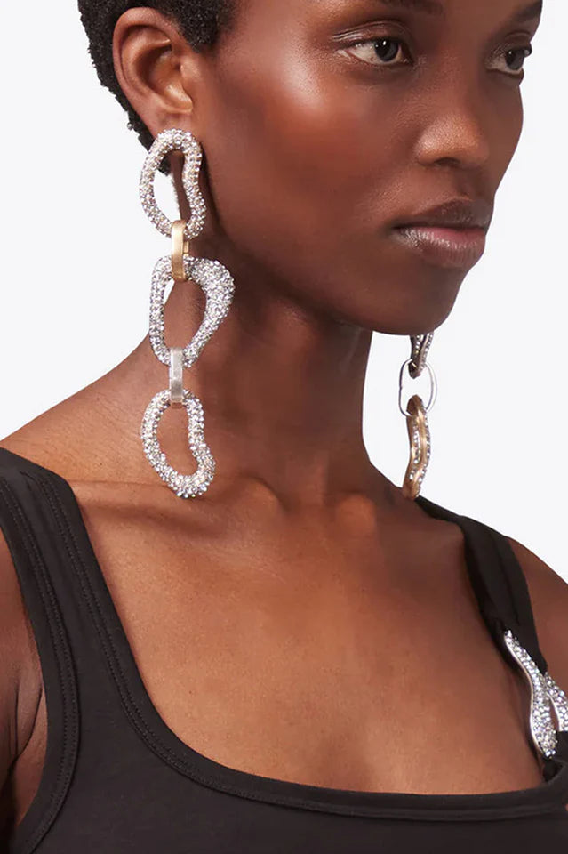 Eileen Crystal Link Drop Earrings