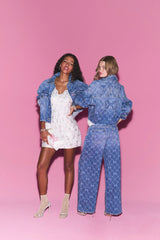 PINK x Couturebud Cropped Denim Jacket