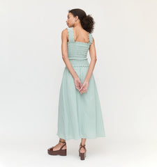 Couturebud The Azalea Nap Top - Sage Green Tonal Seersucker