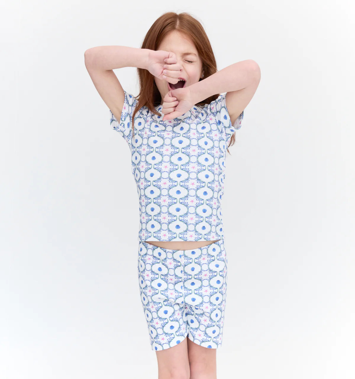 Couturebud The Baby Short Set - White Cisco Trellis