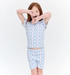 Couturebud The Baby Short Set - White Cisco Trellis