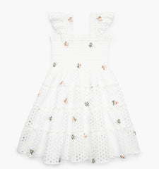 Couturebud The Tiny Ellie Nap Dress - White Daisy Eyelet