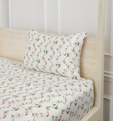 Couturebud The Sisi Silk Pillowcase - Pink Pond Floral