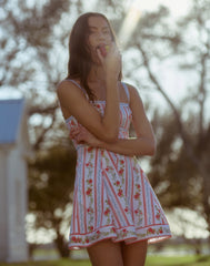 CouturebudThe Margot Mini Dress - Pomegranate Stripe