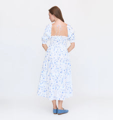Couturebud The Nesli Nap Dress - Blue Botanical