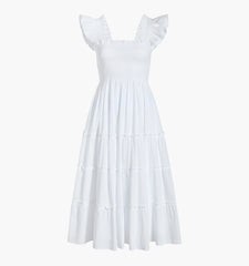 Couturebud The Maternity Ellie Nap Dress - White Shadow Stripe