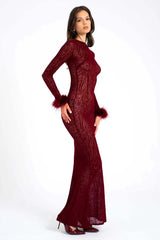 Patricia Leopard Burnout Velvet Backless Dress