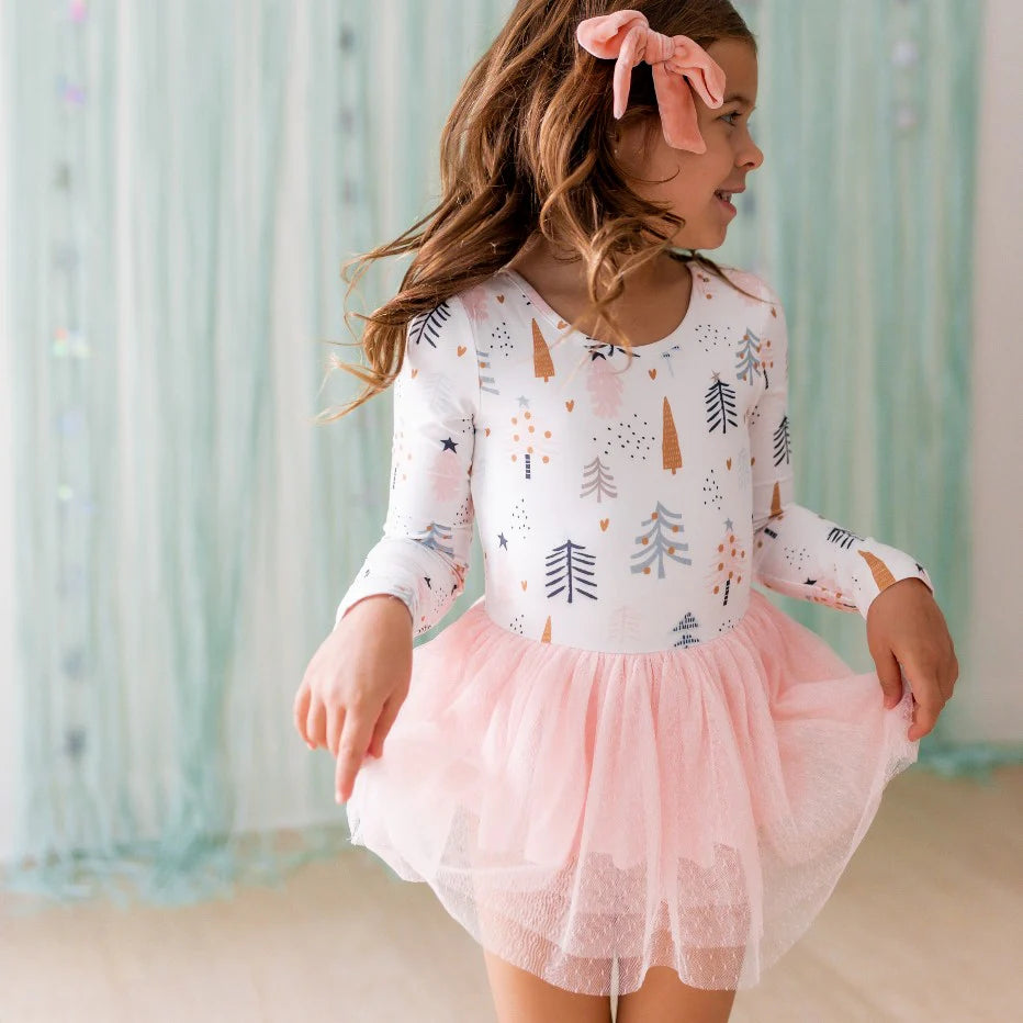 Farrah Tier Leotard - Blush Tinsel