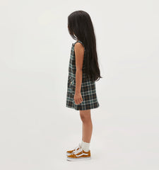 Couturebud The Tiny Harris Dress - Green Wallace Plaid