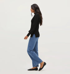 Couturebud The Winter Sweater - Black Rib Knit