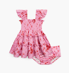 Couturebud The Baby Ellie Nap Dress - Pink Sweet Peas