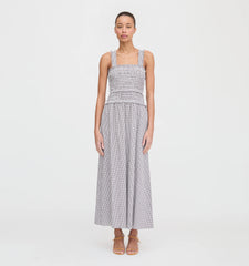 CouturebudThe Azalea Maxi Nap Dress - Chocolate Gingham