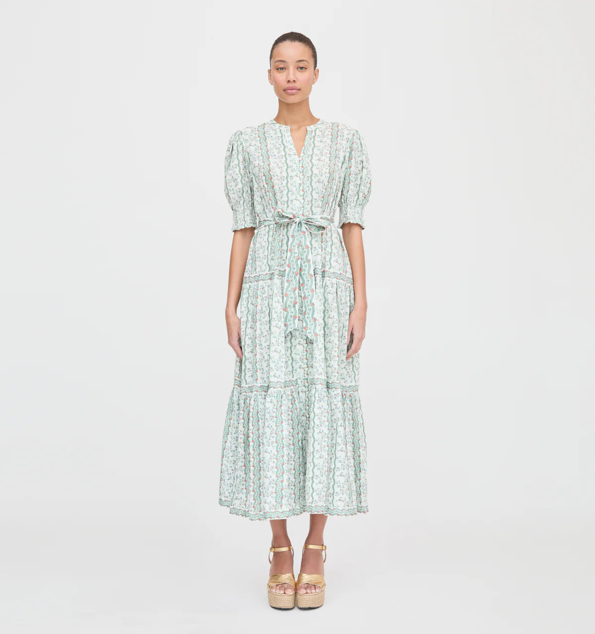 Couturebud The Yara Dress -  Green Provence Floral